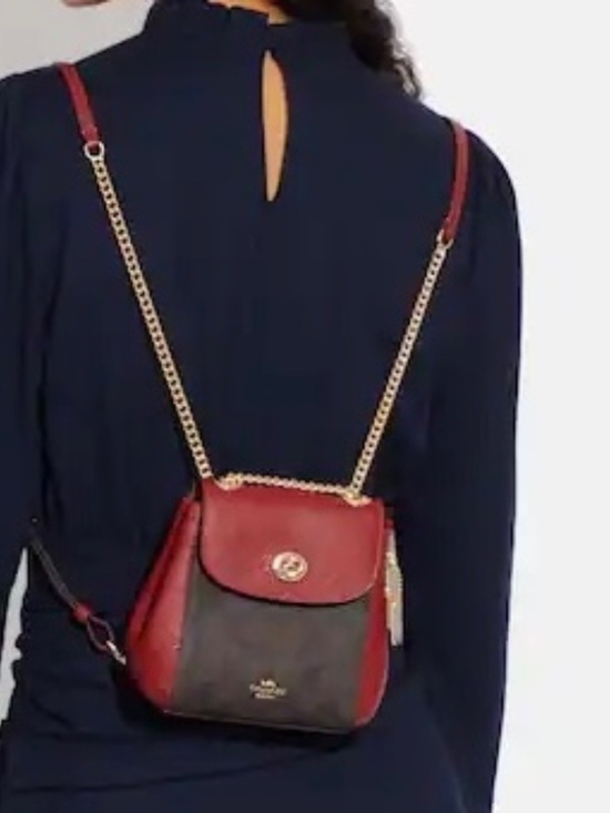 Coach Signature Convertible Mini Backpack NWT
